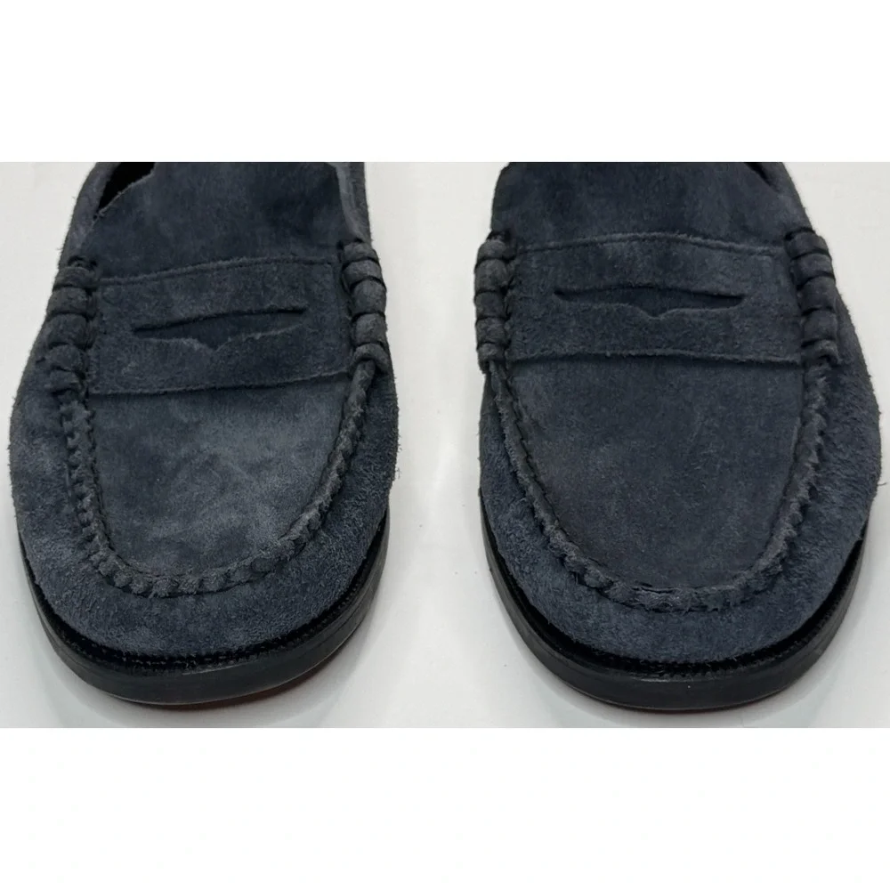 Sebago Classic Dan Flesh‎ Out Men's Gray Suede Penny Loafers Size 12.5 R